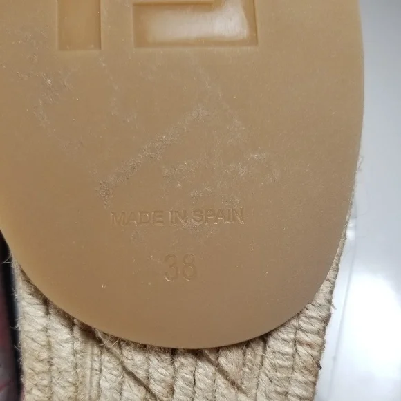 FENDI JUNIA PRINTED JACQUARD ESPADRILLES SHOES - Picture 5 of 9